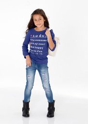 Футболка с принтом, Размеры 116/122-164/170 (сапфирно-синий) Bonprix