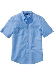 Рубашка Regular Fit из льна и хлопка (абрикосовый) Bonprix