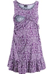 Мода для беременных: трикотажное платье с функцией кормления (кобальтовый/белый с рисунком) Bonprix