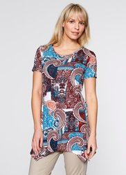 Футболка с коротким рукавом (бордовый с узором) Bonprix
