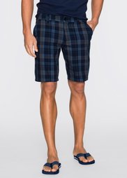 Бермуды Loose Fit (темно-синий в клетку) Bonprix