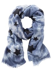 Широкий шарф со звездами (дымчато-розовый) Bonprix