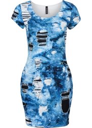 Платье из материала под неопрен (серый/черный) Bonprix