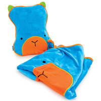 TRUNKI Подушка с пледом, голубая Knorrtoys.Com