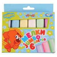 Мелки цветные для асфальта 6 цв, Смешарики Centrum