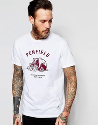 Белая футболка с медведем Penfield - Белый