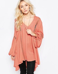 Туника Free People Just 2 Of Us - Soft coral