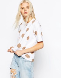Overisze-футболка в горошек ASOS