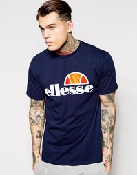 Футболка с классическим логотипом Ellesse - Темно-синий