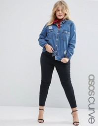 Эластичные облегающие брюки длиной до щиколотки ASOS CURVE - Черный