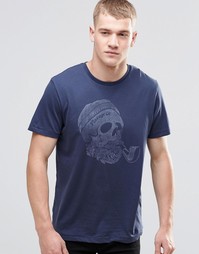Футболка с черепом Jack &amp; Jones Vintage - Переменчивый индиго