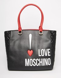 Сумка-шоппер с логотипом Love Moschino