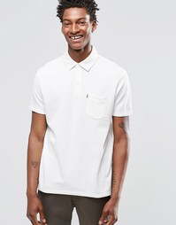 Белое поло из пике Levi's - Marshmallow Levi's®