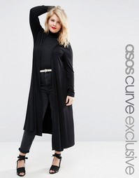 Удлиненный кардиган макси ASOS CURVE - Черный