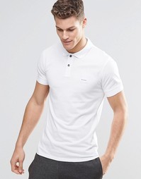 Белая футболка-поло слим с логотипом BOSS Orange - Белый