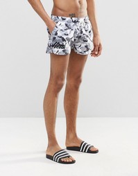 Короткие шорты для плавания с камуфляжным принтом Heist - Серый