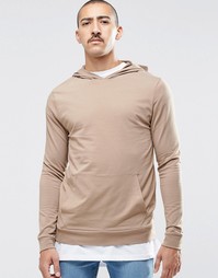 Облегающее худи из легкого трикотажа ASOS - Sand dune