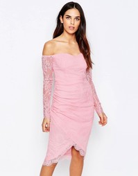 Платье с длинными рукавами Glamorous - Пыльно-розовый