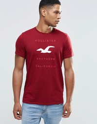 Футболка слим с принтом чайки Hollister - Китайский красный