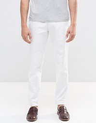 Строгие зауженные брюки чиносы белого цвета ASOS - Белый