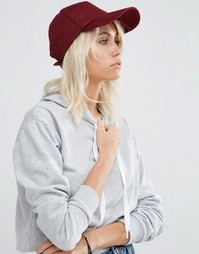 Oднотоннaя бейсболка ASOS - Красный