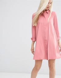 Цельнокройное платье ASOS - Розовый