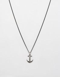 Ожерелье с якорем Icon Brand Ahoy - Серебряный