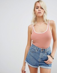 Боди с контрастной отделкой ASOS