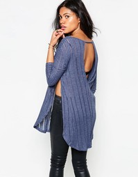 Топ Free People Hacci Astoria - Голубой джинсовый