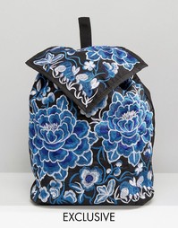 Рюкзак с вышитыми цветами Reclaimed Vintage - Синий