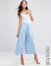 Юбка-брюки со складками спереди ASOS TALL - Синий