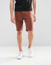 Джинсовые шорты слим ASOS - Fryer brown