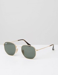 Круглые солнцезащитные очки Ray-Ban 0RB3548 - Золотой