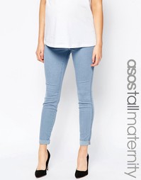 Светлые джеггинсы для беременных ASOS Maternity TALL Rivington