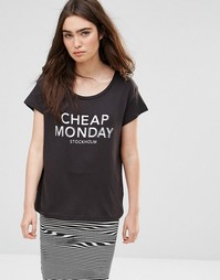 Футболка с принтом Cheap Monday - Punk black