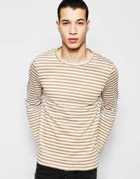 Лонгслив в полоску Selected Homme - Marshmallow