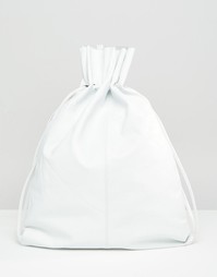 Кожаный рюкзак со шнуровкой ASOS - Белый