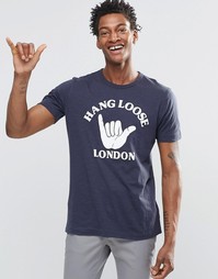 Футболка YMC Hang Loose London - Темно-синий