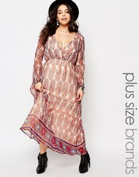 Платье макси с принтом пейсли Diya Plus - Мульти