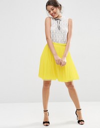 Многослойная юбка мини для выпускного ASOS - Желтый