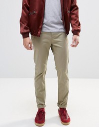 Песочные чиносы зауженного кроя ASOS - Chinchilla