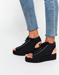 Эспадрильи на шнуровке ASOS JAY - Черный