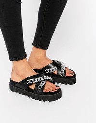 Сандалии с цепочками ASOS FOUNDED - Черный