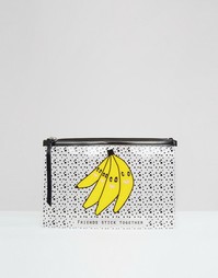 Кошелек на молнии Monki Friends Stick Together - Кремовый