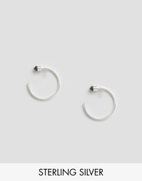 10 мм серебряные серьги‑кольца ASOS - Серебряный