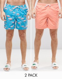 Комплект из 2 шортов для плавания средней длины ASOS - СКИДКА 14%