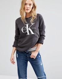 Свитшот с логотипом Calvin Klein Jeans - Черный