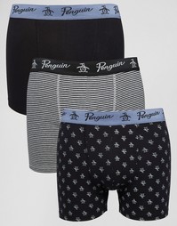 3 пары боксеров-брифов Original Penguin - Черный