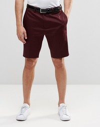 Строгие шорты хаки зауженного кроя ASOS - Burgundy