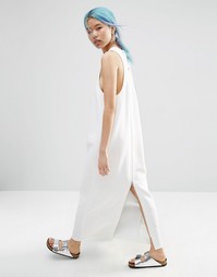 Платье макси с молнией ASOS WHITE - Белый